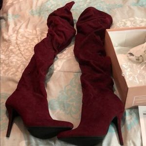 Never worn over the knee ruched boots